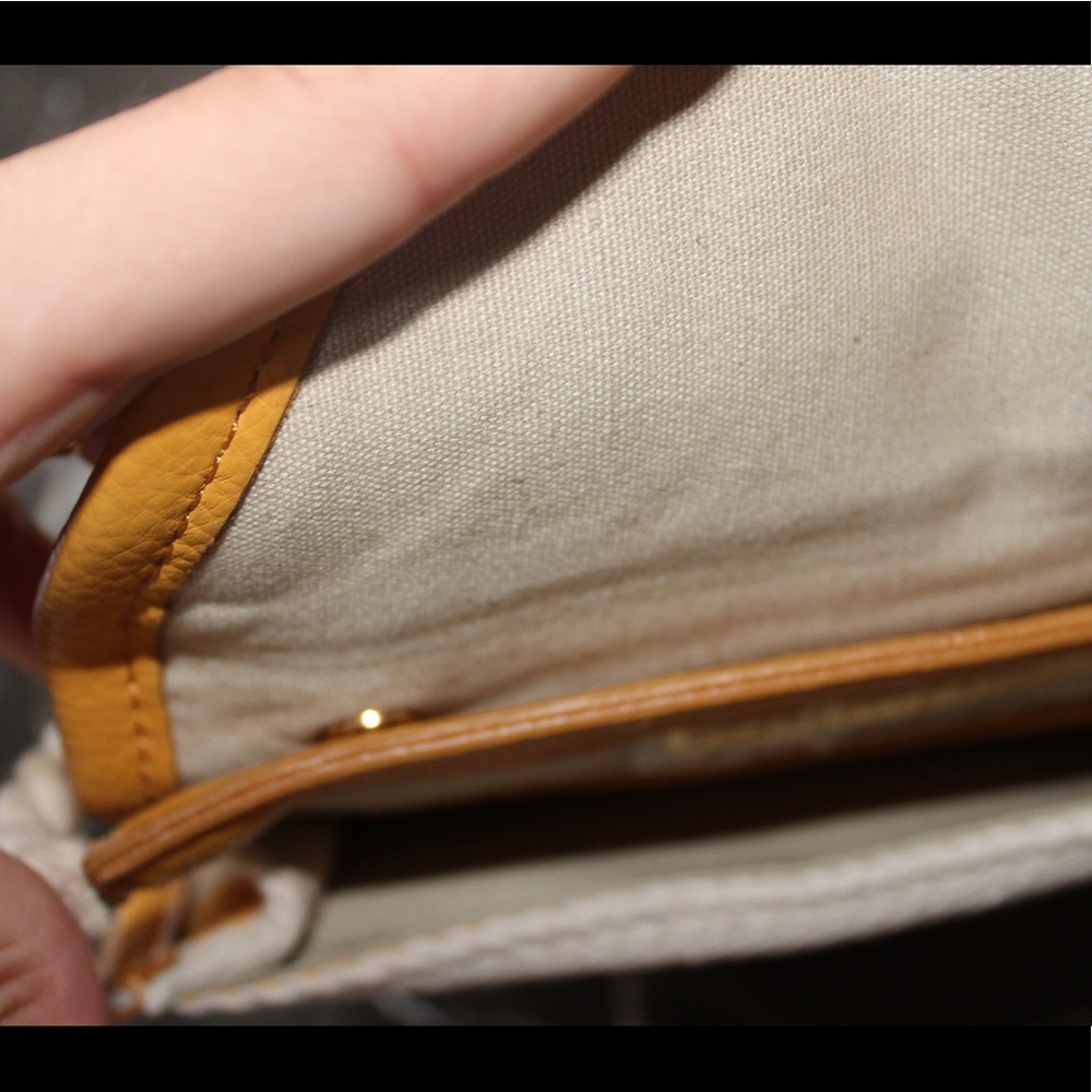 NWOT Charlotte Ronson Yellow Striped Rope Purse - Picture 8 of 8